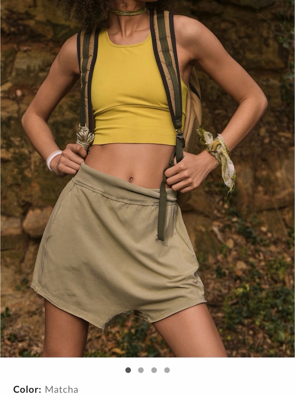 FP Movement by Free People Matcha Green Hot Shot Harem Shorts